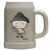 Da Oid Sinzer Leberkassemmel Bierkrug 500ml Grau Watzmann Front